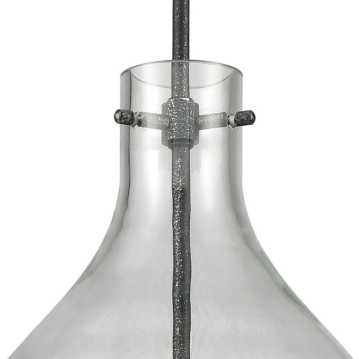 One Light Mini Pendant from the Sunderland collection in Silvered Graphite finish