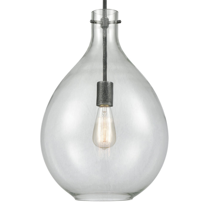 One Light Mini Pendant from the Sunderland collection in Silvered Graphite finish