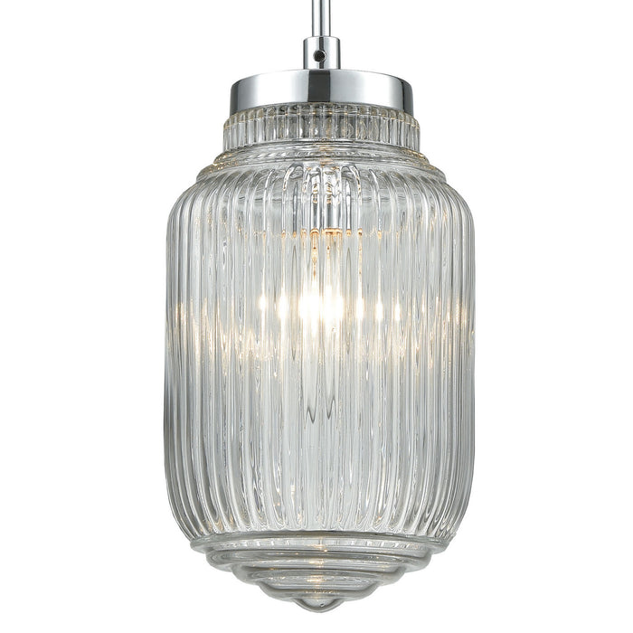 Six Light Pendant from the Dubois collection in Polished Chrome finish