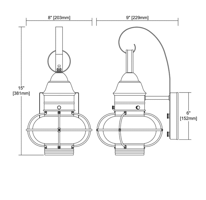 One Light Wall Sconce from the Onion collection in Aged Zinc finish