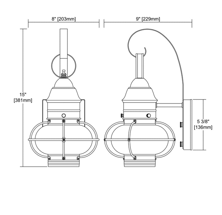 One Light Wall Sconce from the Onion collection in Oil Rubbed Bronze finish