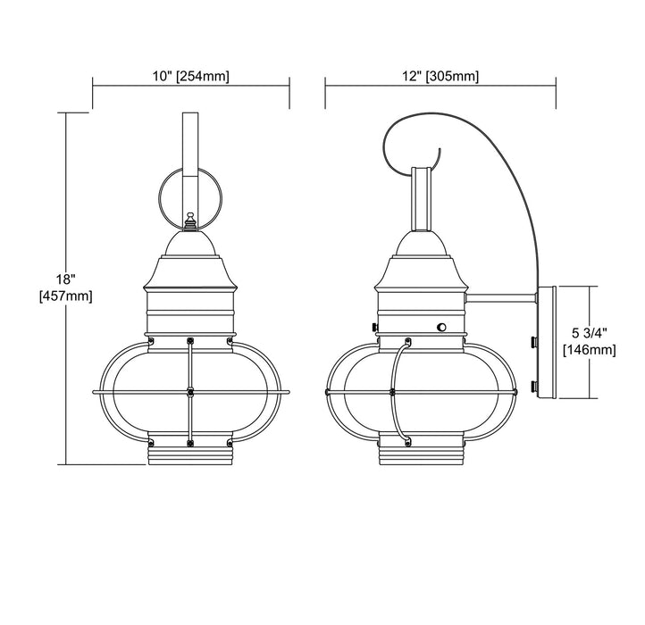 One Light Wall Sconce from the Onion collection in Oil Rubbed Bronze finish