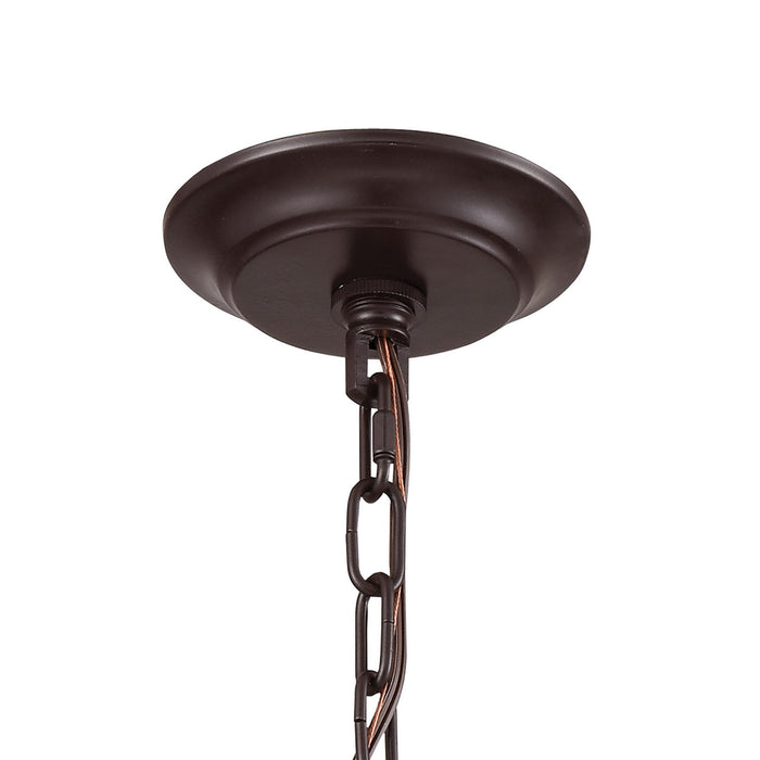 One Light Mini Pendant from the Natural Rope collection in Oil Rubbed Bronze finish