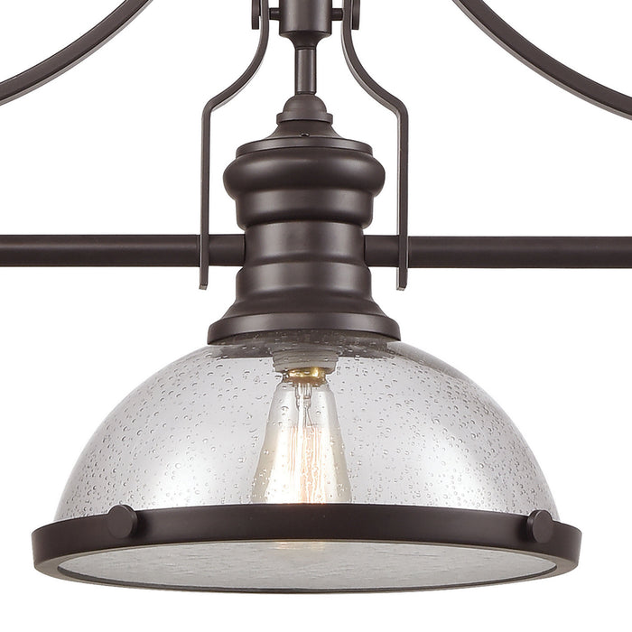 Three Light Island Pendant from the Chadwick collection in Oil Rubbed Bronze finish