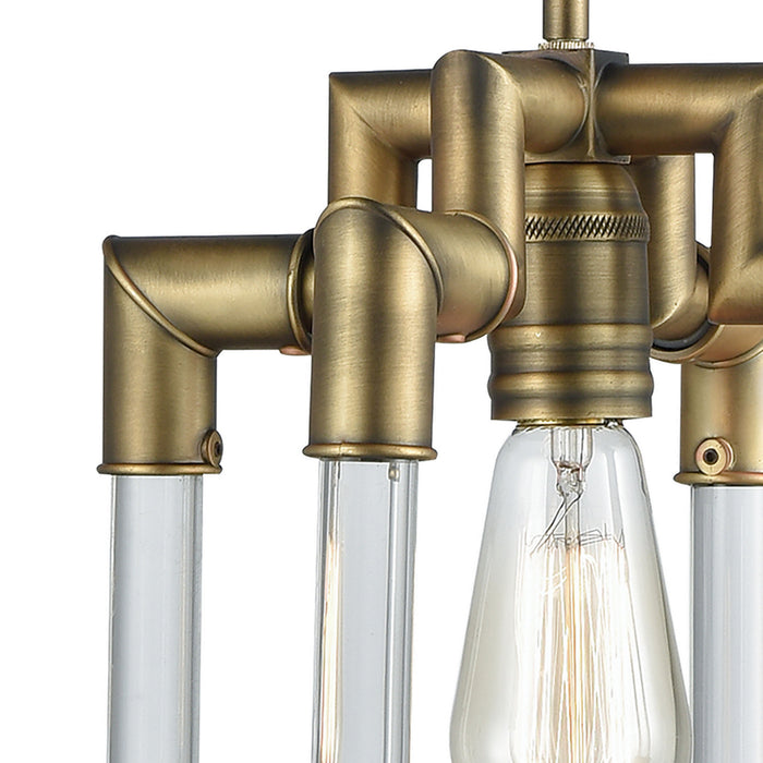 One Light Mini Pendant from the Brandon collection in Classic Brass finish