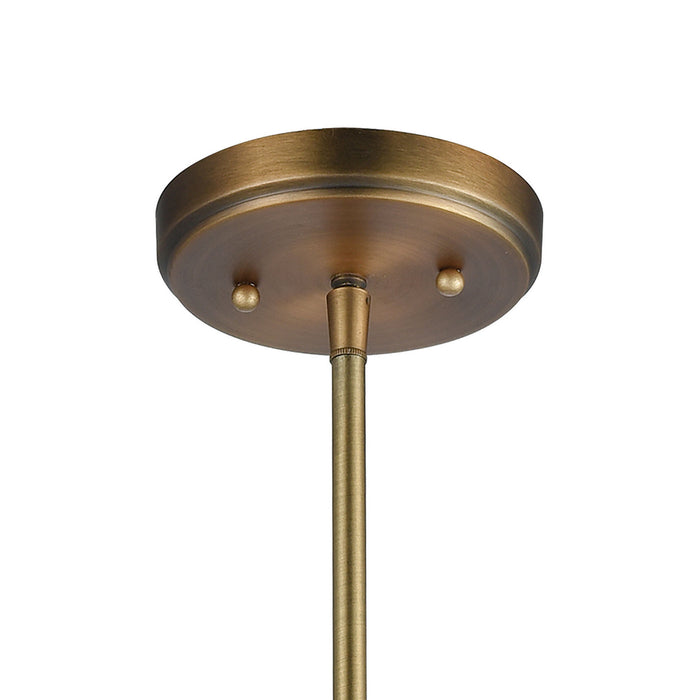 One Light Mini Pendant from the Brandon collection in Classic Brass finish