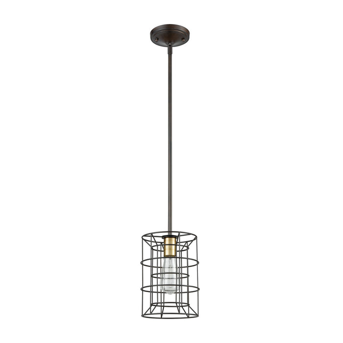 One Light Mini Pendant from the Dayton collection in Oil Rubbed Bronze finish