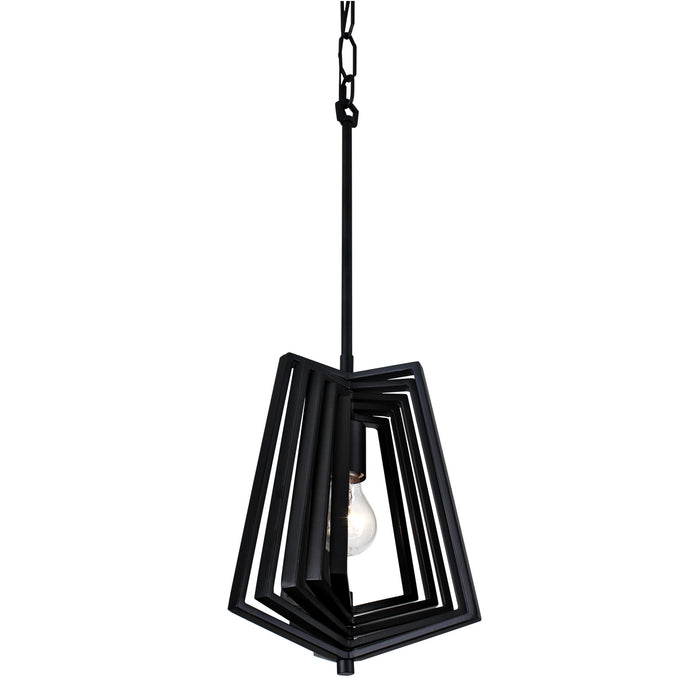 One Light Pendant from the Gymnast collection in Black finish