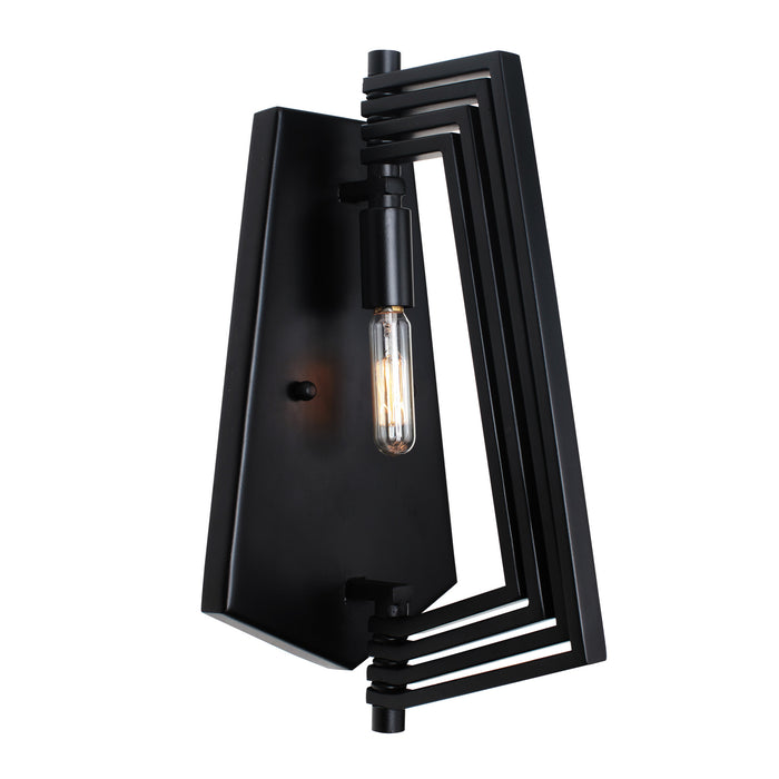 One Light Wall Sconce from the Gymnast collection in Black finish