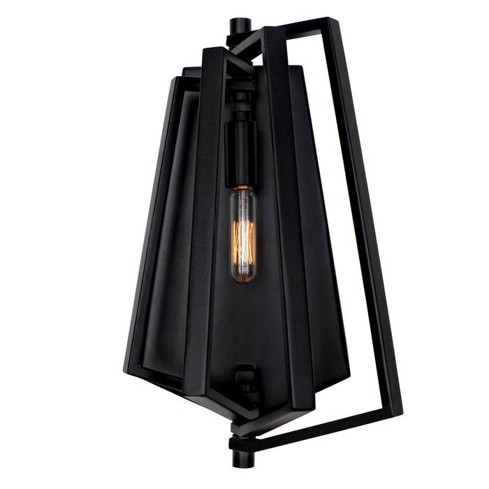 One Light Wall Sconce from the Gymnast collection in Black finish