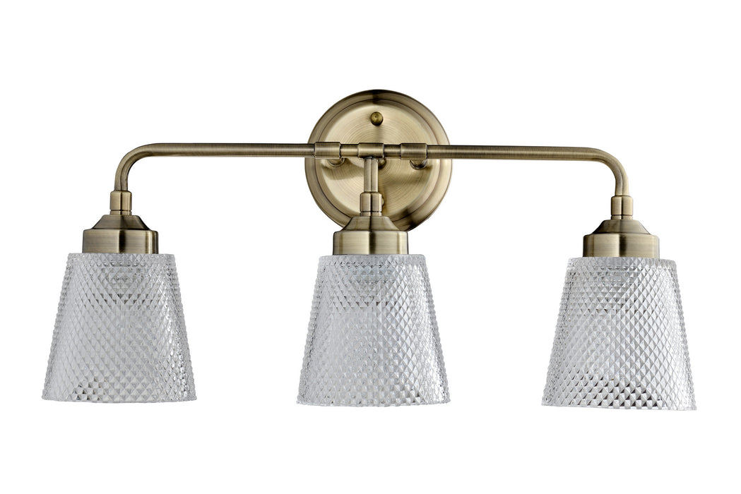 Three Light Bath from the Westport collection in Antique Brass finish