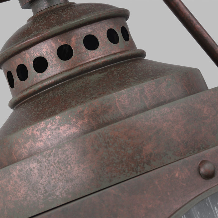 Three Light Post/Pier Lantern from the Randhurst collection in Copper Oxide finish