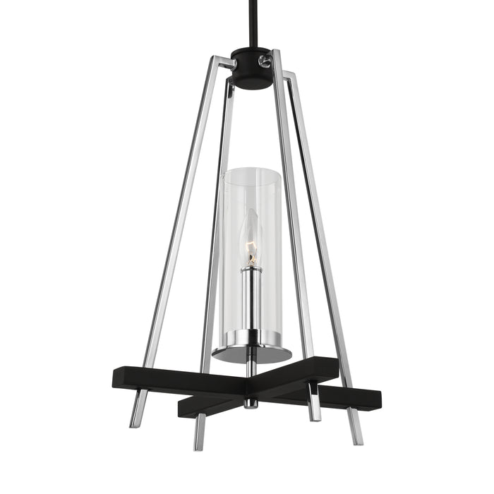 One Light Pendant from the Feiss - Broderick collection in Textured Black finish