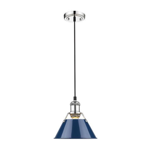 Golden - 3306-S CH-NVY - One Light Mini Pendant - Orwell - Chrome