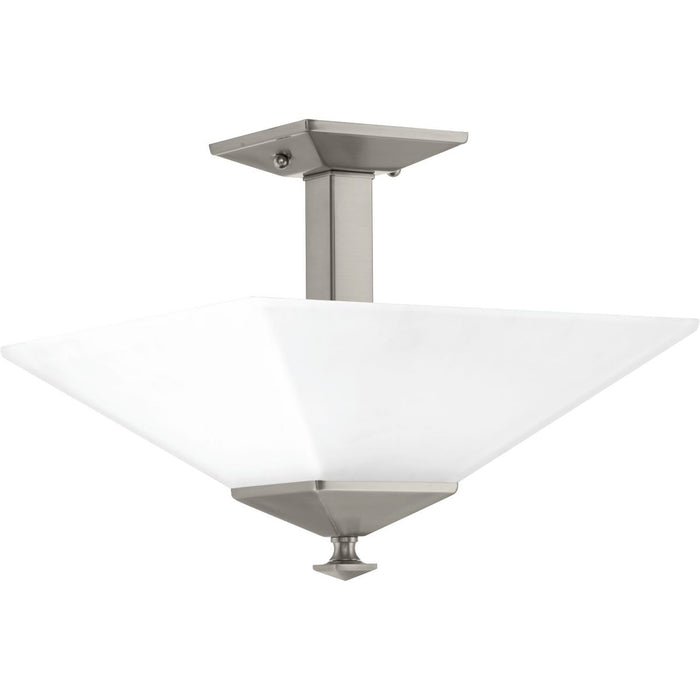 Progress Lighting - P350107-009 - Two Light Semi Flush Mount - Clifton Heights - Brushed Nickel