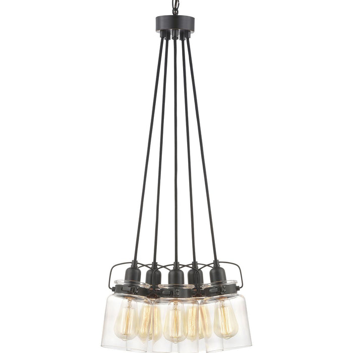 Five Light Chandelier from the Calhoun collection in Antique Bronze finish