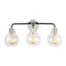 Generation Lighting - VS24403PN/TXB - Three Light Vanity - Clara - Polished Nickel/Textured Black