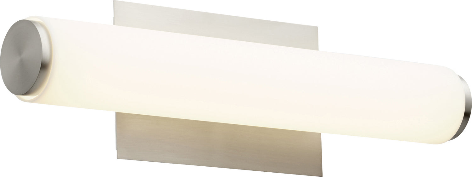 LED Vanity in Satin Nickel w/ Matte White Acrylic finish