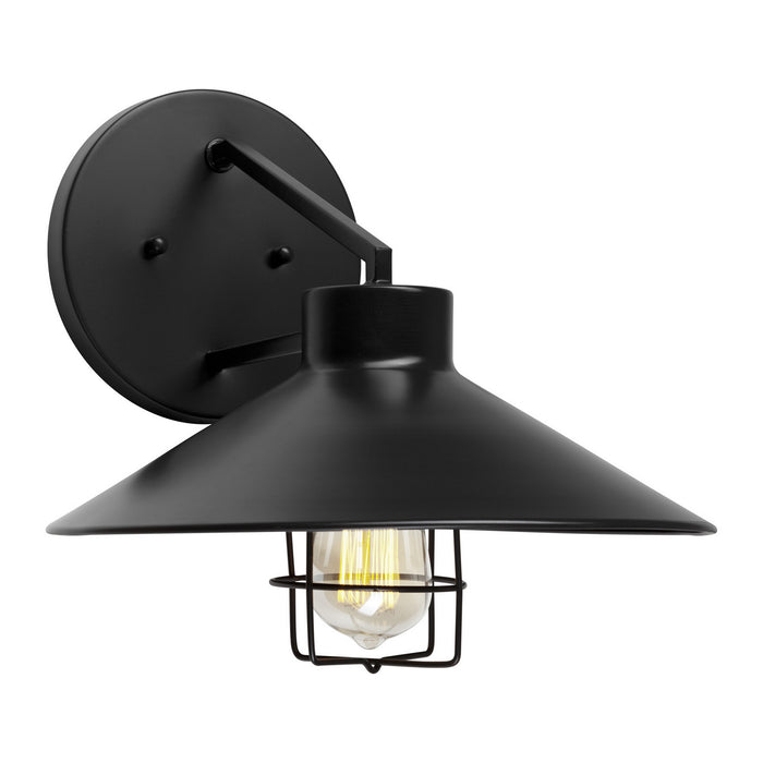 Forte - 1809-01-04 - One Light Outdoor Wall Light - Black