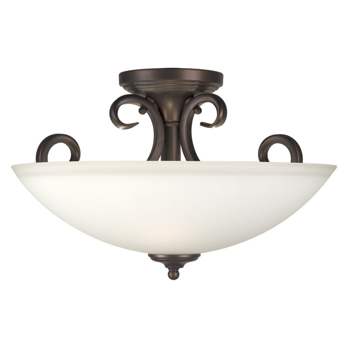 Forte - 2350-03-32 - Three Light Semi Flush Mount - Antique Bronze