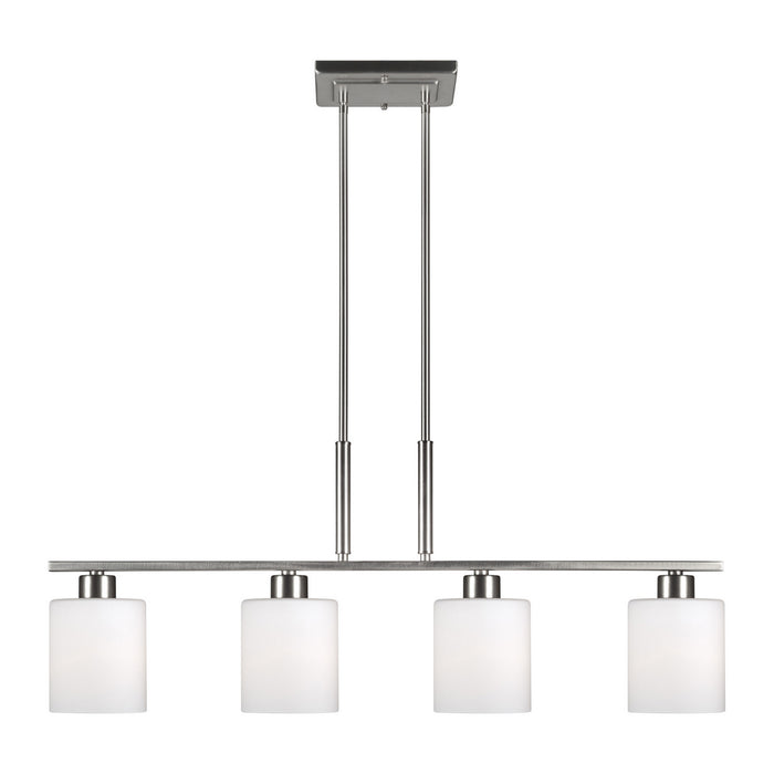 Forte - 2664-04-55 - Four Light Island Pendant - Brushed Nickel