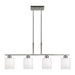 Forte - 2664-04-55 - Four Light Island Pendant - Brushed Nickel