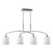 Forte - 2683-04-55 - Four Light Island Pendant - Brushed Nickel