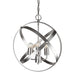 Forte - 7094-04-55 - Four Light Pendant - Brushed Nickel