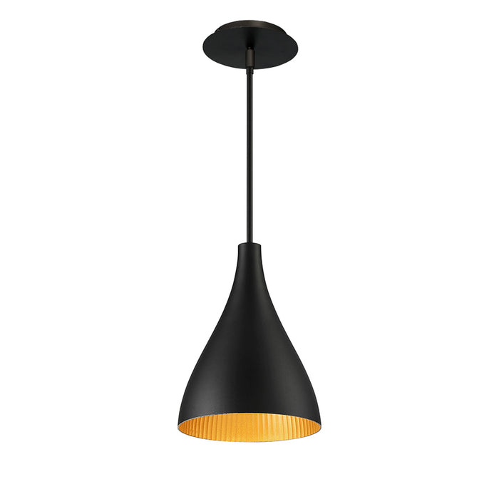 W.A.C. Lighting - PD-W55809-BK/GR - LED Pendant - Copa - Black Gold Ribbed