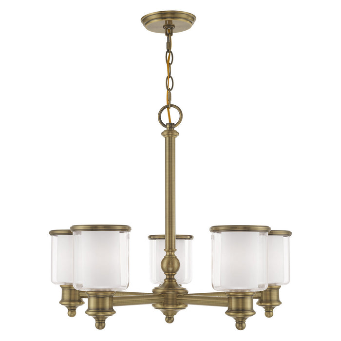 Livex Lighting - 40205-01 - Five Light Chandelier - Middlebush - Antique Brass