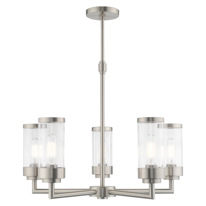 Livex Lighting - 40475-91 - Five Light Chandelier - Hillcrest - Brushed Nickel