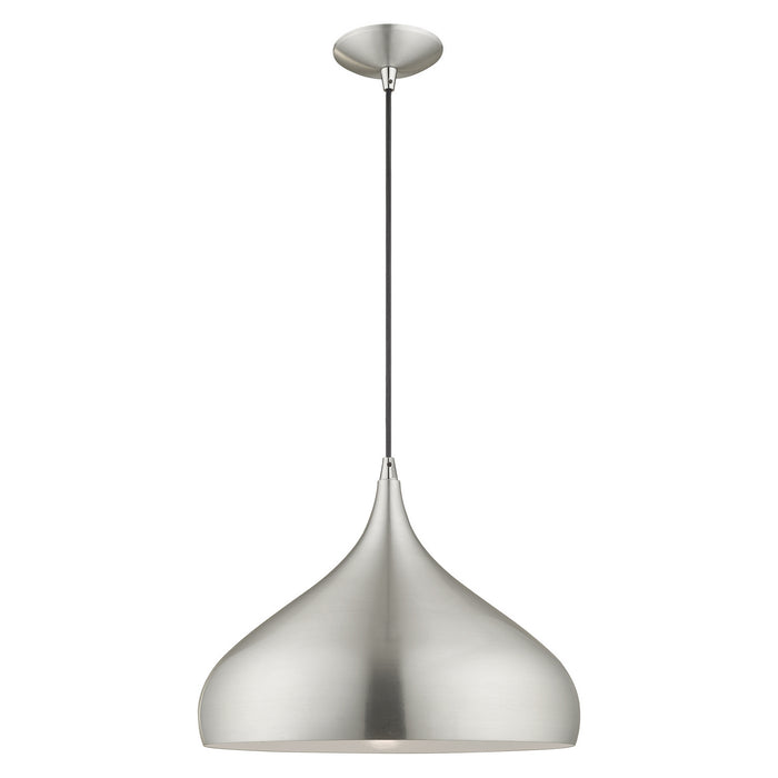 Livex Lighting - 41174-66 - One Light Mini Pendant - Metal Shade Mini Pendants - Brushed Aluminum