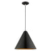 Livex Lighting - 41176-68 - One Light Mini Pendant - Metal Shade Mini Pendants - Shiny Black