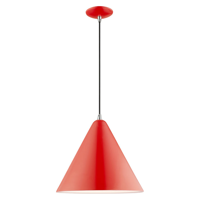 Livex Lighting - 41176-72 - One Light Mini Pendant - Metal Shade Mini Pendants - Shiny Red