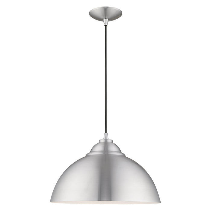 Livex Lighting - 41180-66 - One Light Mini Pendant - Metal Shade Mini Pendants - Brushed Aluminum