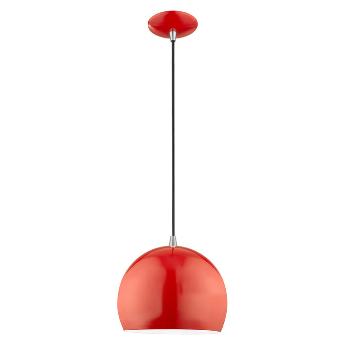 Livex Lighting - 41181-72 - One Light Mini Pendant - Metal Shade Mini Pendants - Shiny Red