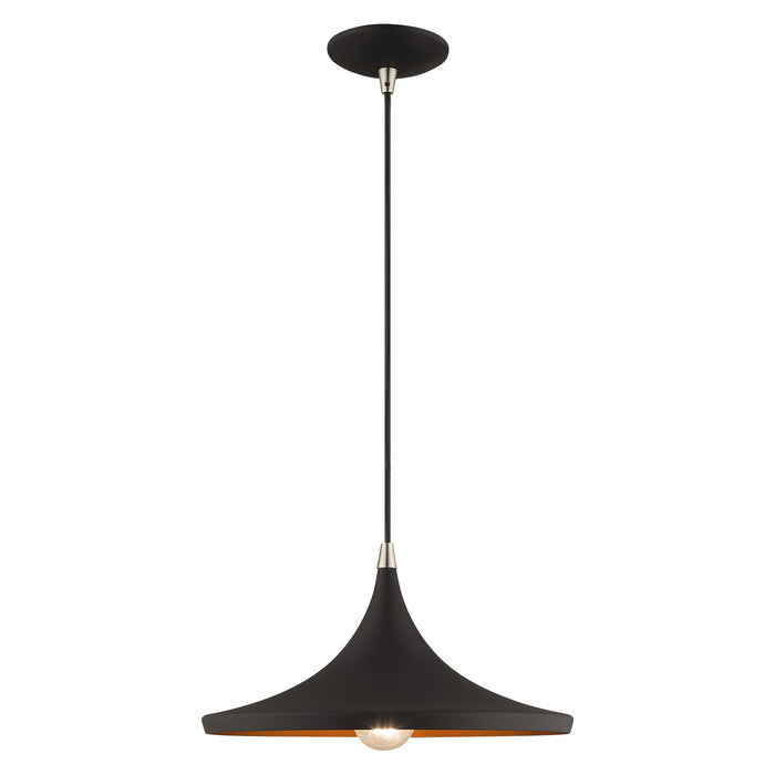 Livex Lighting - 41187-04 - One Light Mini Pendant - Metal Shade Mini Pendants - Black