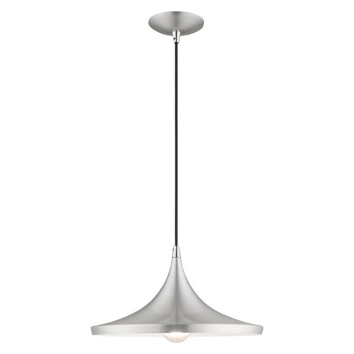 Livex Lighting - 41187-66 - One Light Mini Pendant - Metal Shade Mini Pendants - Brushed Aluminum