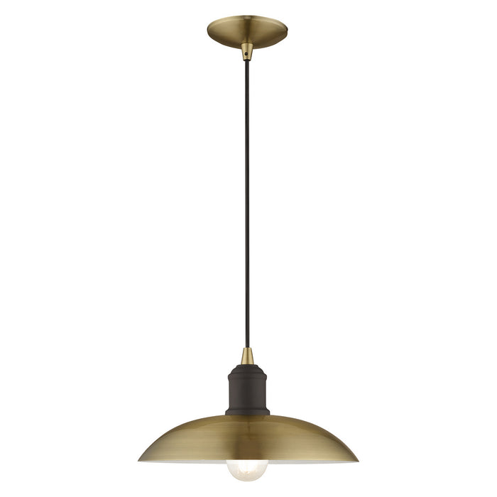 Livex Lighting - 41193-01 - One Light Mini Pendant - Metal Shade Mini Pendants - Antique Brass