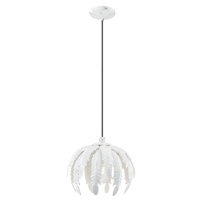 Livex Lighting - 41231-60 - One Light Mini Pendant - Acanthus - Antique White