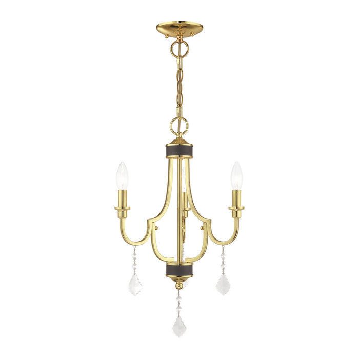 Livex Lighting - 41273-02 - Three Light Mini Chandelier - Glendale - Polished Brass