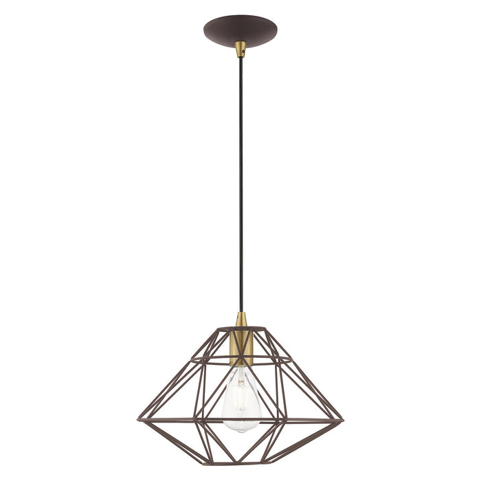 Livex Lighting - 41323-07 - One Light Mini Pendant - Geometric Shade Mini Pendants - Bronze