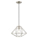 Livex Lighting - 41323-91 - One Light Mini Pendant - Geometric Shade Mini Pendants - Brushed Nickel