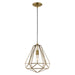 Livex Lighting - 41324-01 - One Light Mini Pendant - Geometric Shade Mini Pendants - Antique Brass