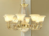 Classic Lighting - 56228 SBW - Eight Light Chandelier - Monica - Satin Bronze w/White Patina