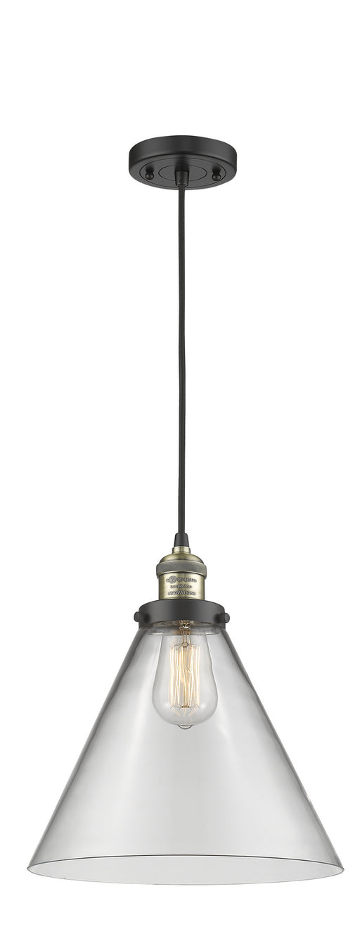 Innovations - 201C-BAB-G42-L - One Light Mini Pendant - Franklin Restoration - Black Antique Brass