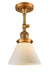 Innovations - 201F-BB-G41-LED - LED Semi-Flush Mount - Franklin Restoration - Brushed Brass