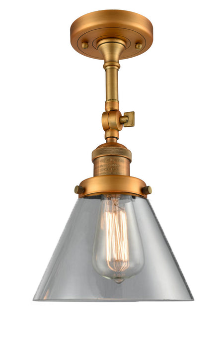 Innovations - 201F-BB-G42-LED - LED Semi-Flush Mount - Franklin Restoration - Brushed Brass