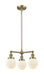 Innovations - 207-AB-G201-6-LED - LED Chandelier - Franklin Restoration - Antique Brass