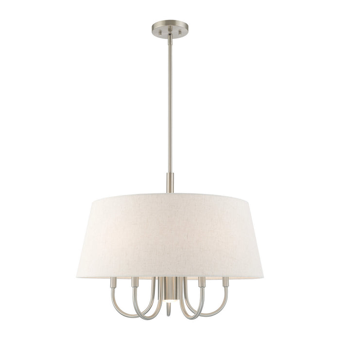 Livex Lighting - 50805-91 - Six Light Chandelier - Belclaire - Brushed Nickel